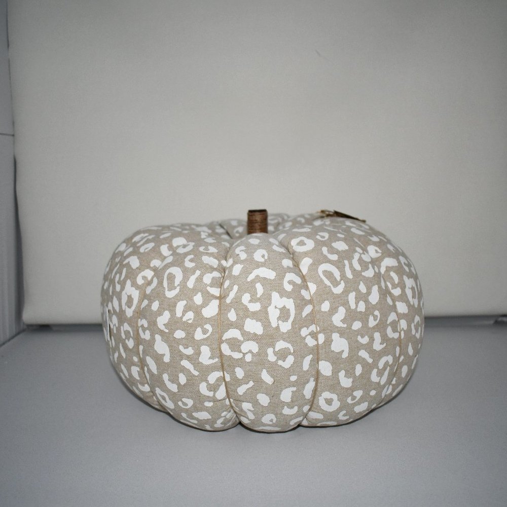 Mud Pie Festive Fall Collection Leopard Pumpkin 16” #41780008L NWT